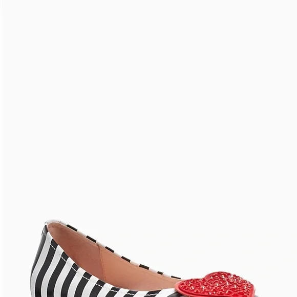 Kate Spade Black and White Striped Ballet Flats Size 9 - Picture 6 of 7